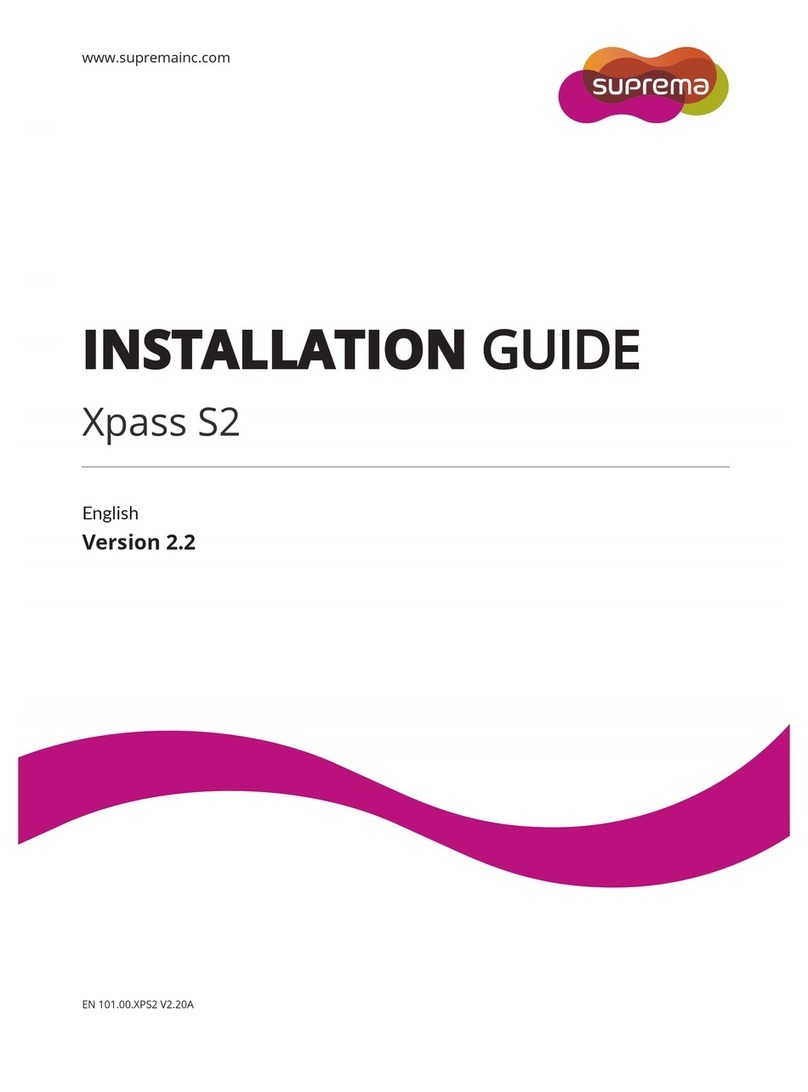 suprema Xpass S2 installation guide