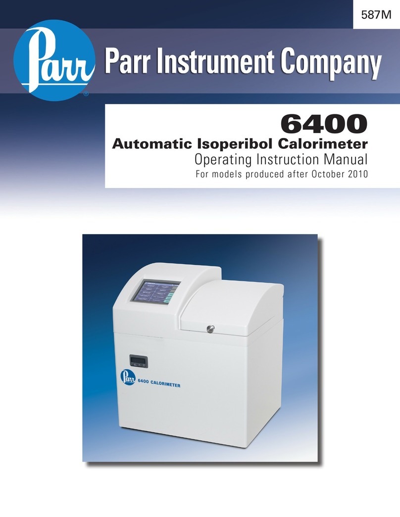 Parr Instrument 6400 operating instructions
