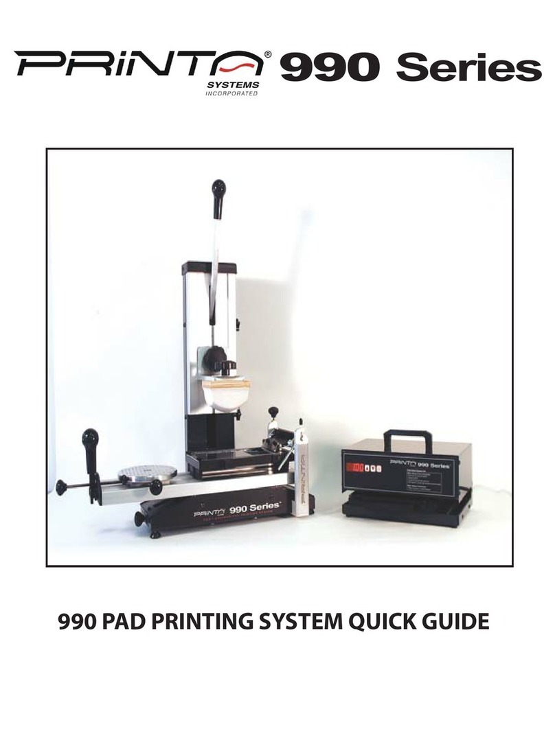Printa Systems 990 series quick guide