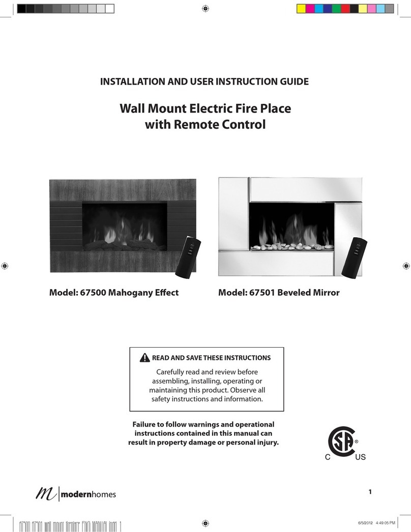 Modernhomes 67500 Mahogany Effect Installation and user instruction guide