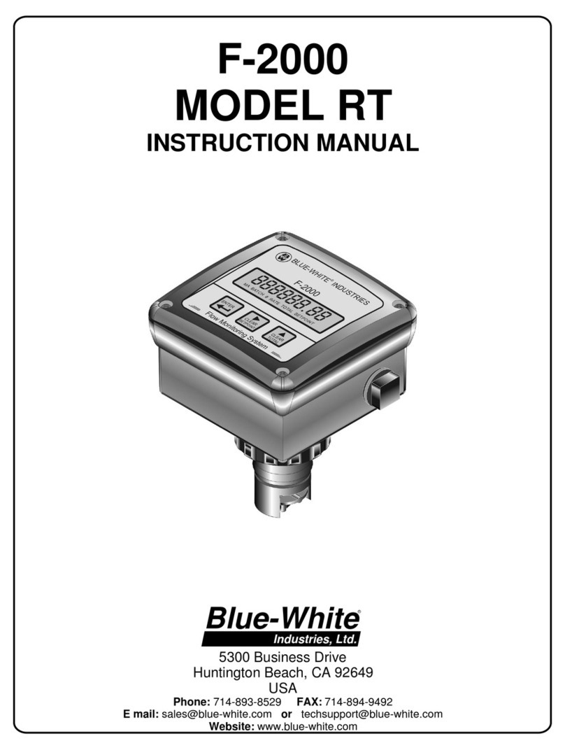 Blue-White industries F-2000 instruction manual