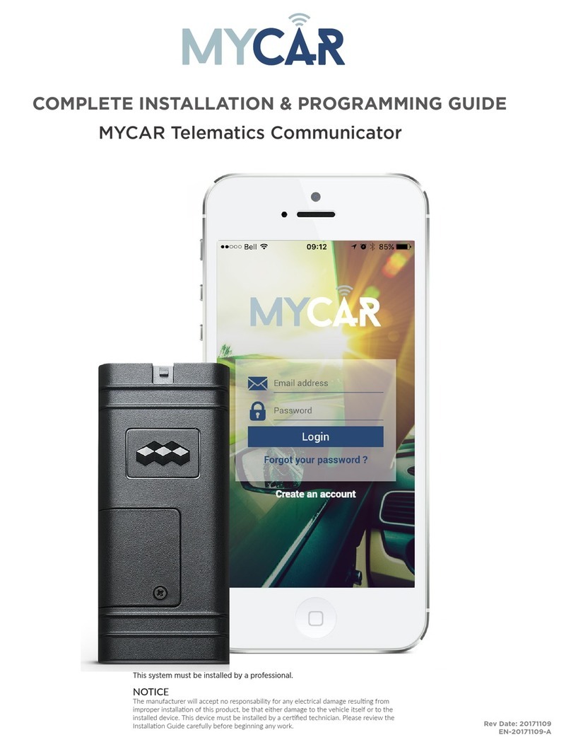 MyCar AR-3HU Installation & programming guide MyCar AR-3HU Installation & programming guide