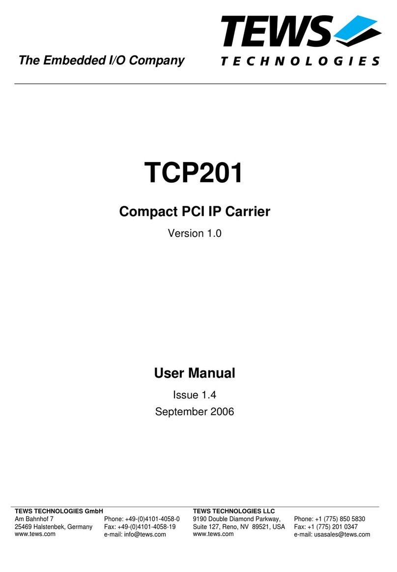 Tews Technologies TCP201 user manual Tews Technologies TCP201 user manual