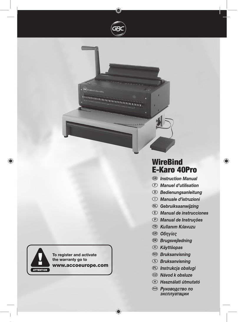 GBC WireBind E-Karo 40Pro User manual