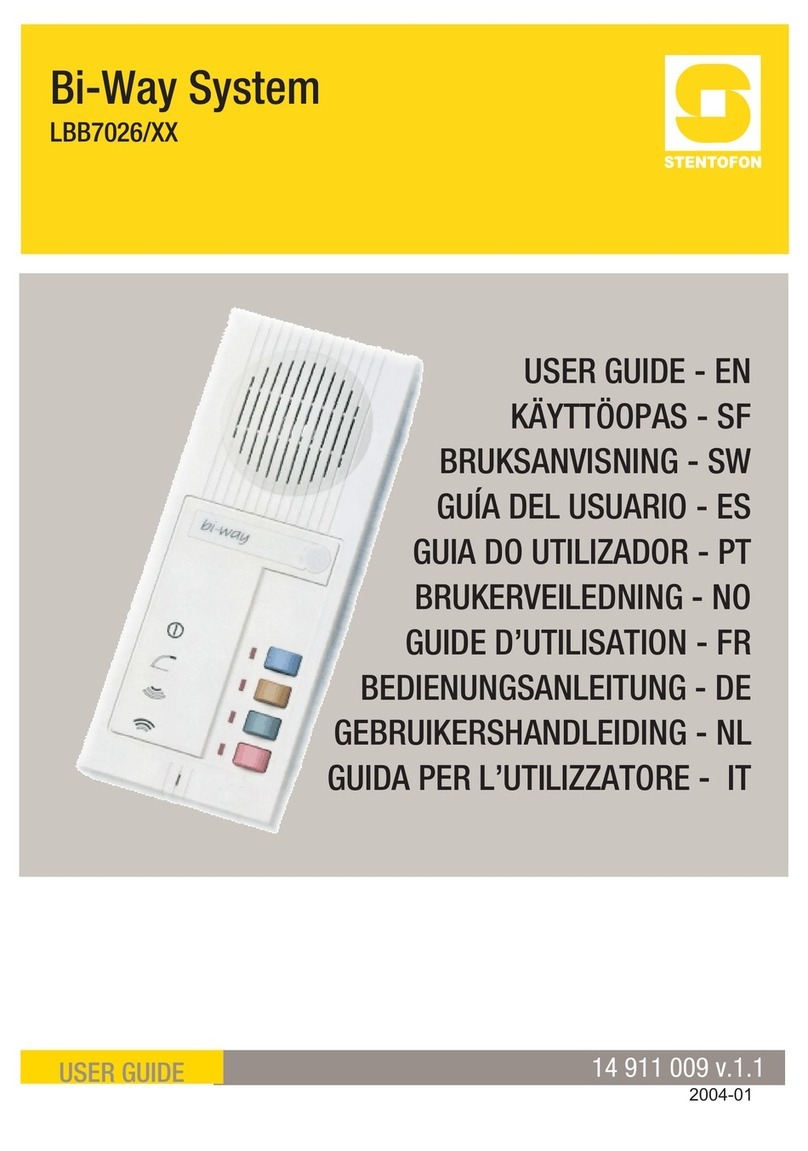 Stentofon LBB 7026/65 user guide