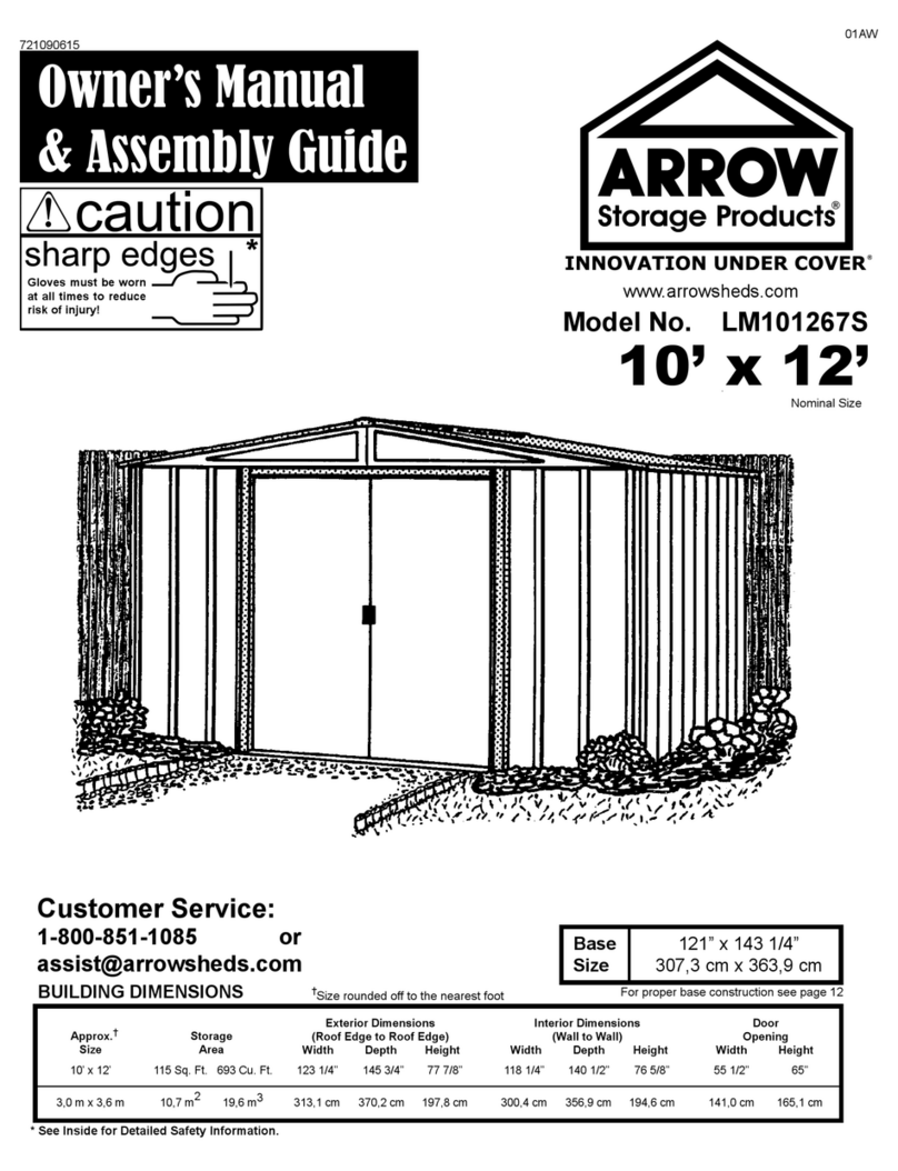 Arrow Storage Products LM101267S Owner's manual & assembly instructions