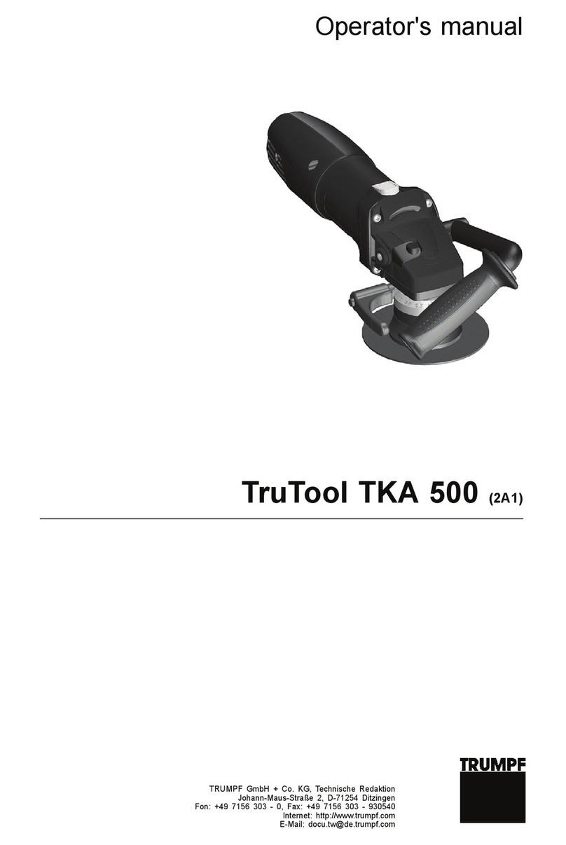 Trumpf TruTool TKA 500 Operator's manual