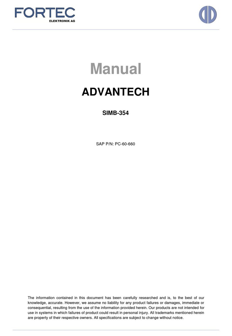 Advantech SIMB-354 User manual