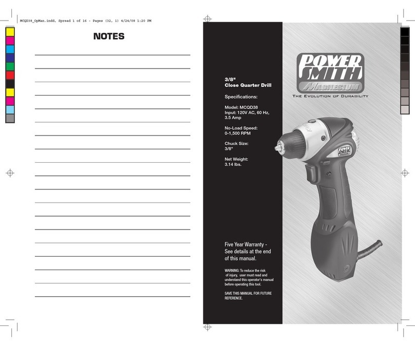 PowerSmith MCQD38 manual