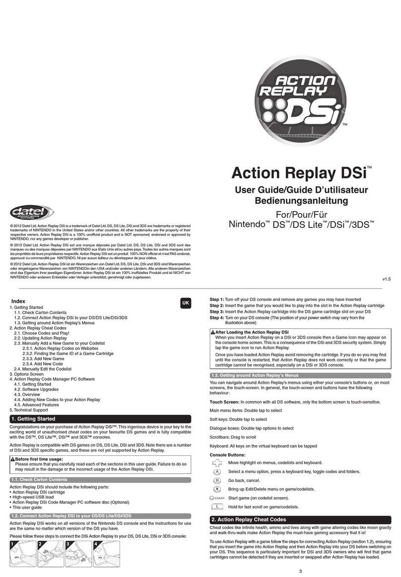 Datel Action Replay DSi user guide