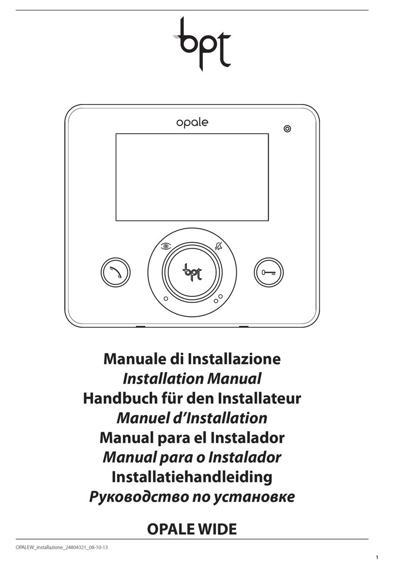 Bpt OPALE WIDE User manual