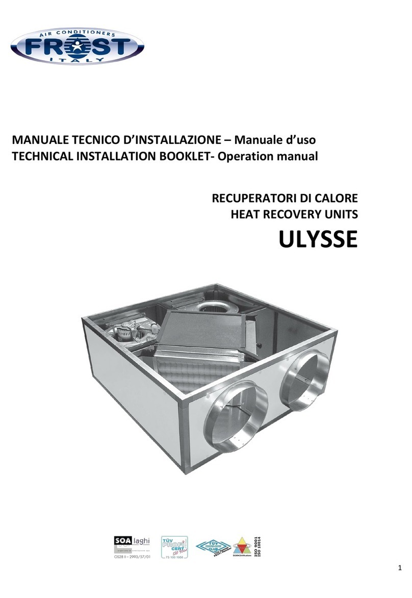 Frost Italy ULYSSE 1000-E Operation manual