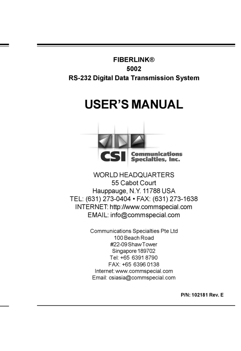 CSI FIBERLINK 5002 user manual