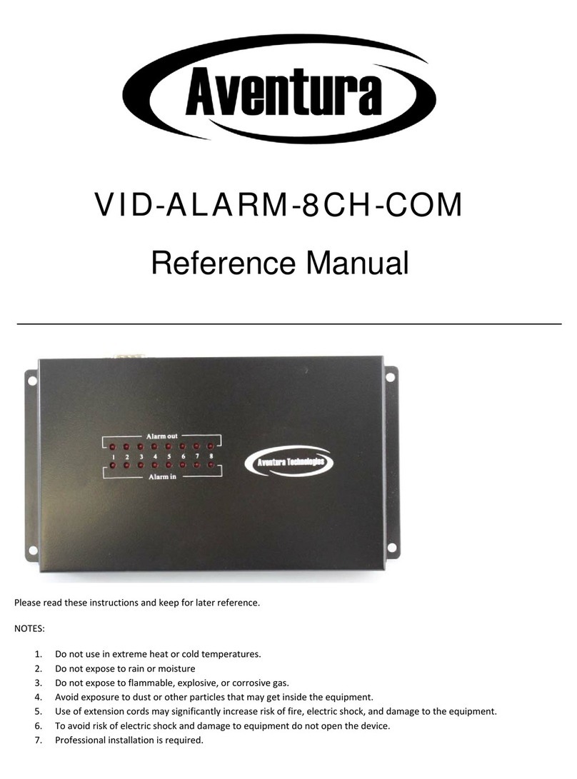 Aventura VID-ALARM-8CH-COM User manual