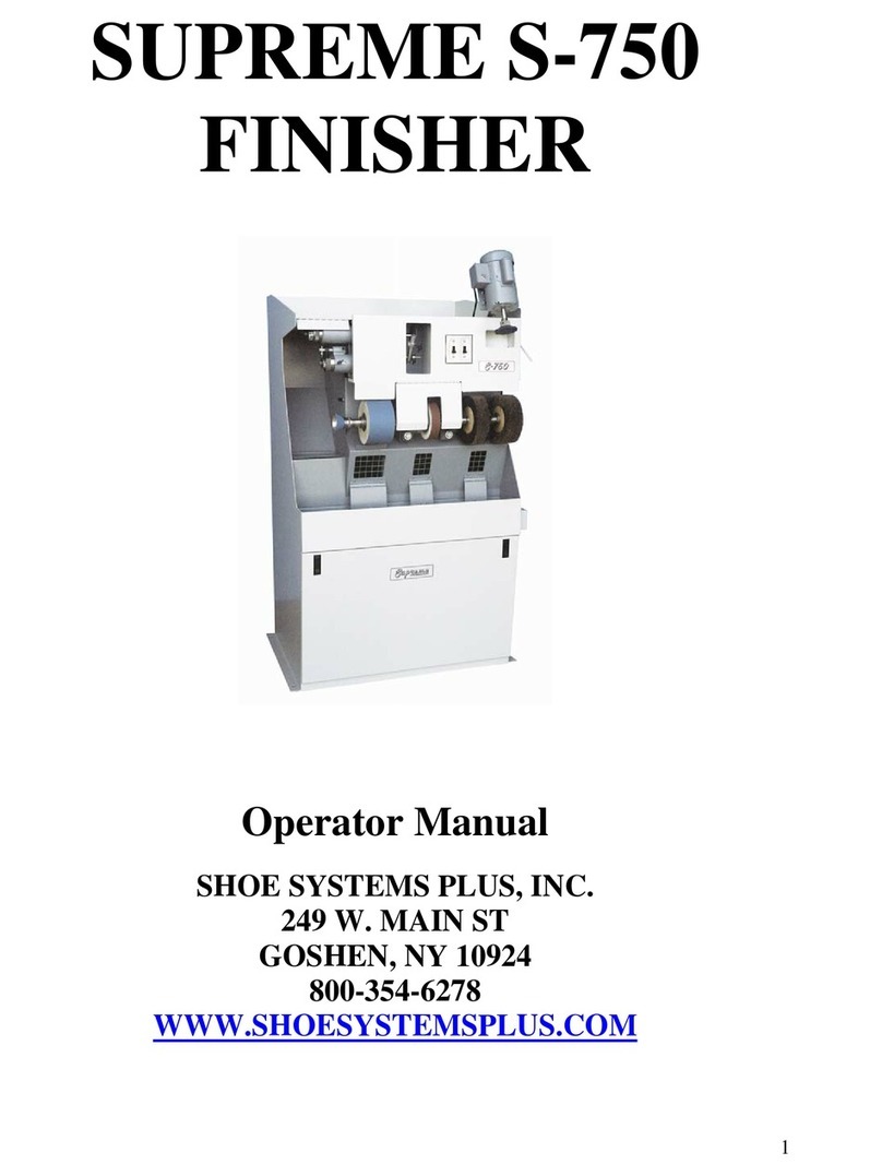 Shoe Systems Plus Supreme S-750 User manual