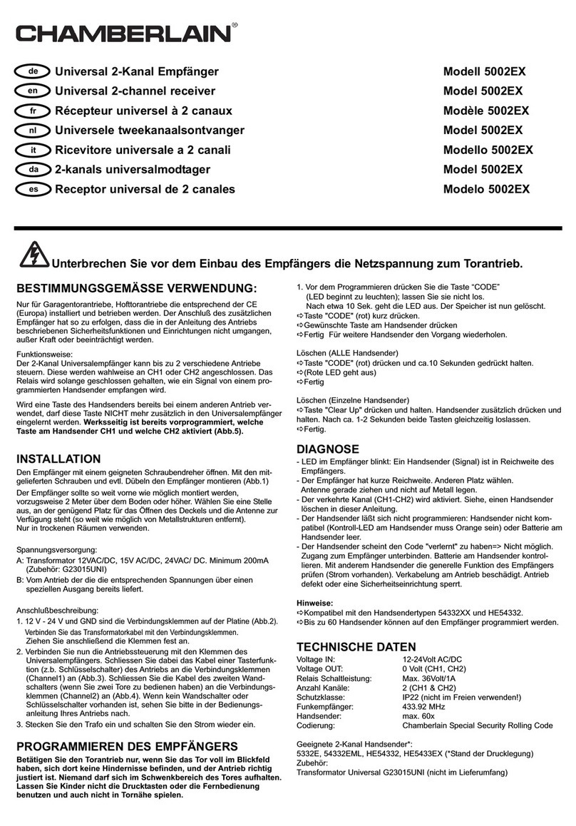 Chamberlain 5002EX User manual