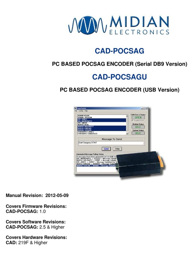 Midian CAD-POCSAG manual