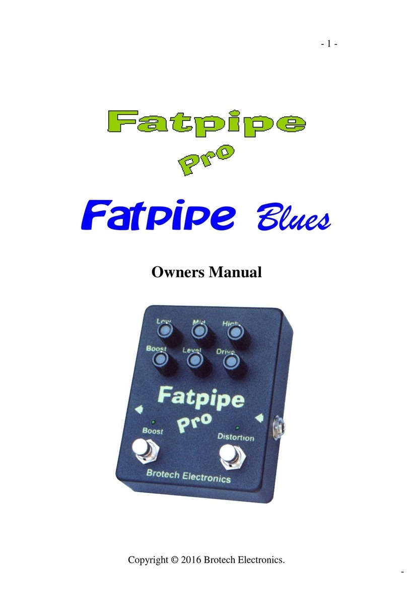 Brotech Fatpipe Pro owner's manual
