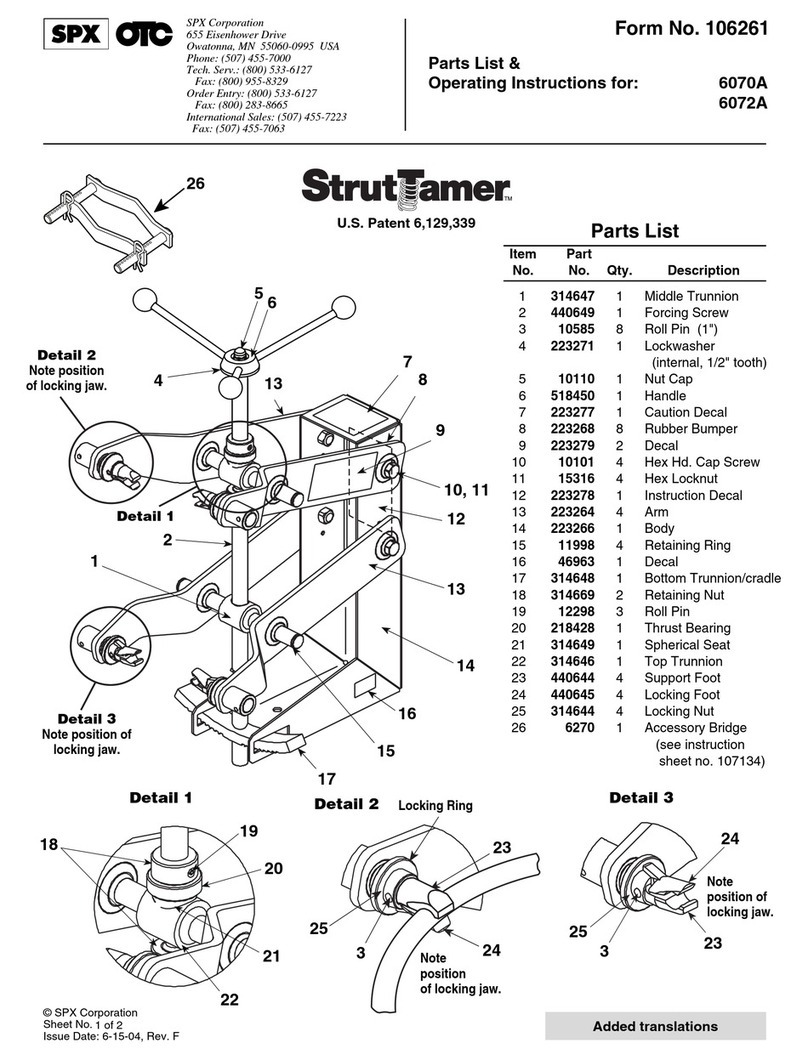SPX StrutTamer 6070A User manual