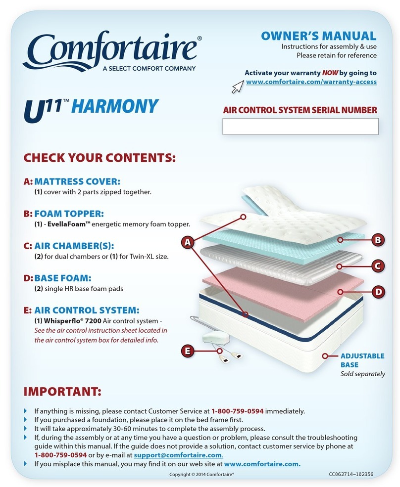 Comfortaire U11 HARMONY owner's manual