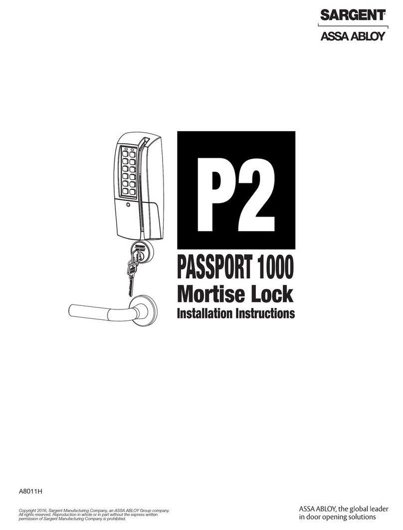 Assa Abloy Sargent Passport 1000 Series User manual