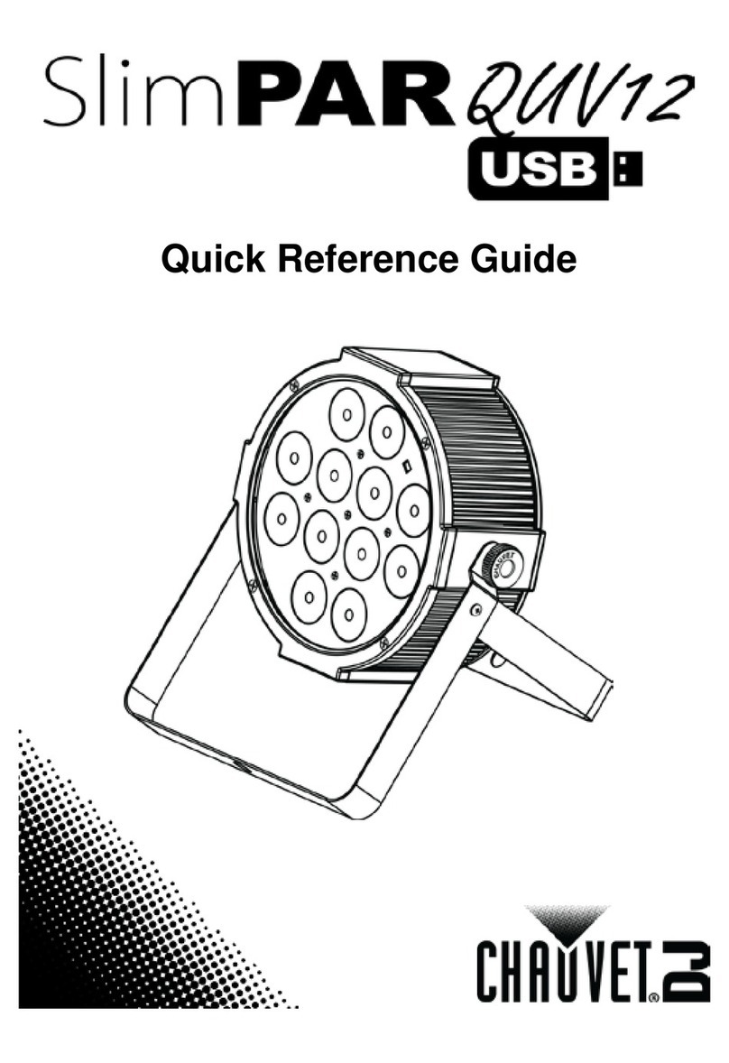 Chauvet SlimPAR QUV12 USB Quick reference guide Chauvet SlimPAR QUV12 USB Quick reference guide