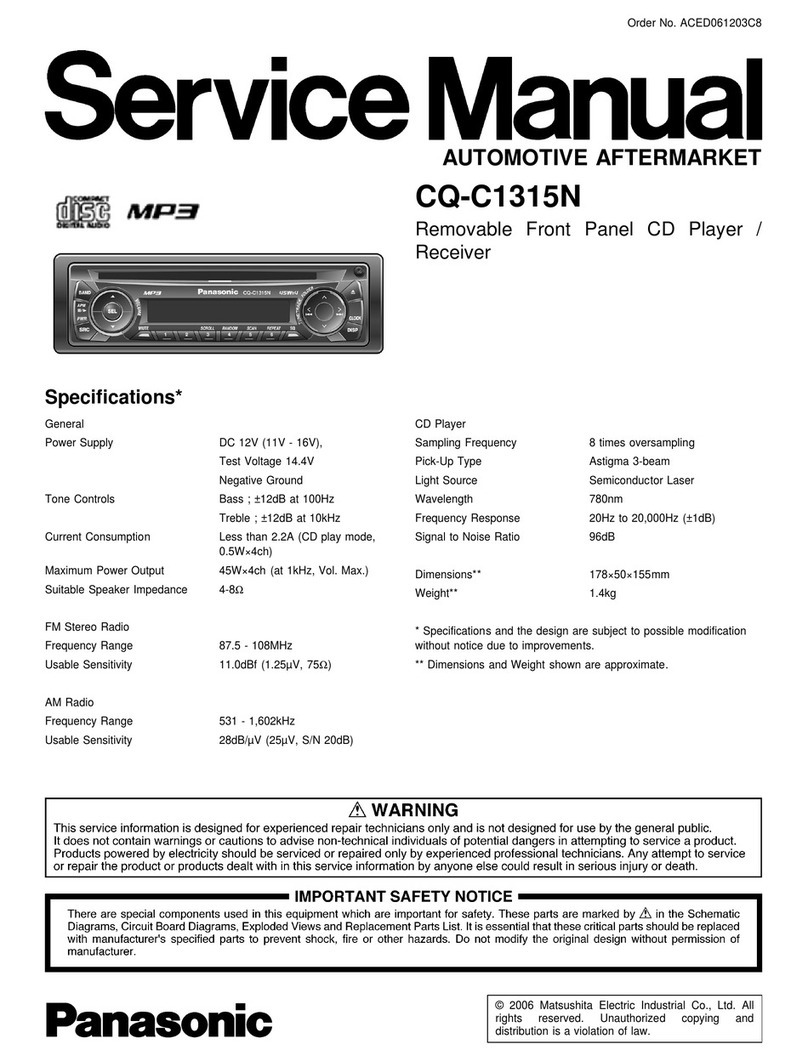 Panasonic CQ-C1315N Service manual