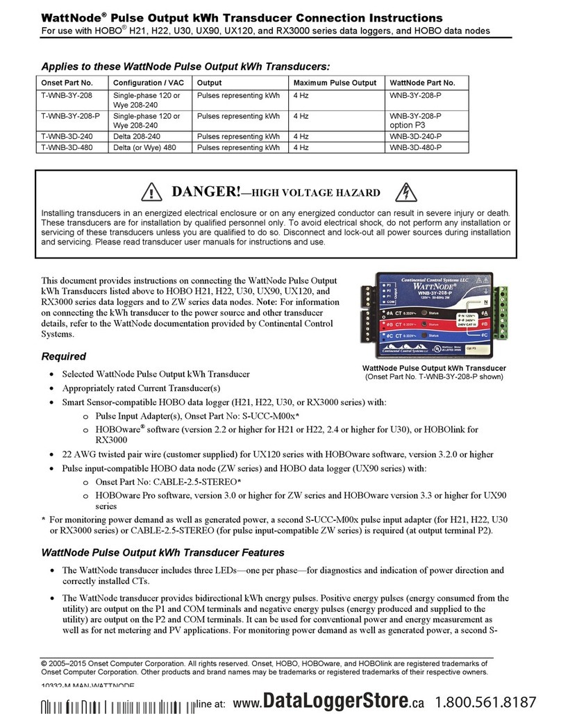 WattNode T-WNB-3Y-208 Connection instructions