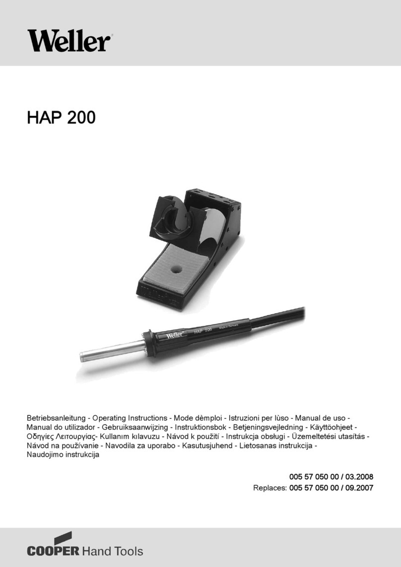 Weller HAP 200 operating instructions