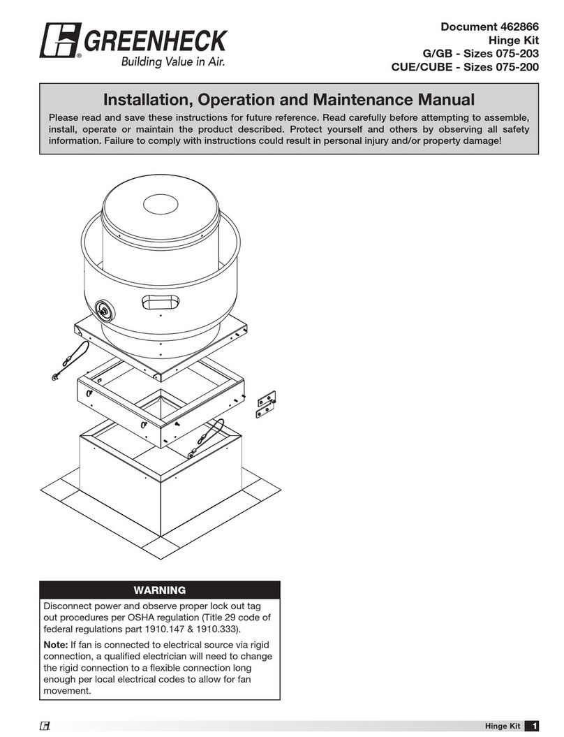 Greenheck G Installation, operation and maintenance manual