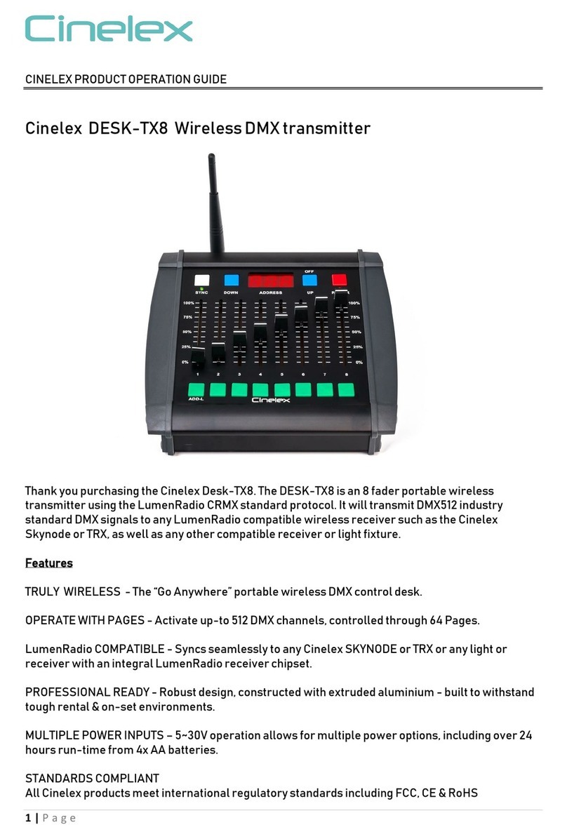 Cinelex DESK-TX8 Operation guide