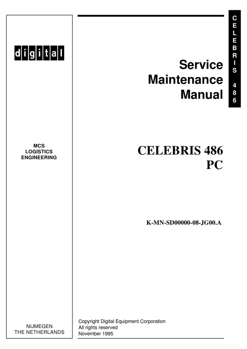 Digital Equipment CELEBRIS 486 Service maintenance manual