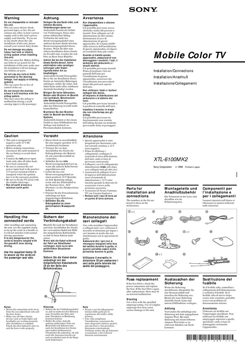 Sony XTL-6100MK2 Product guide