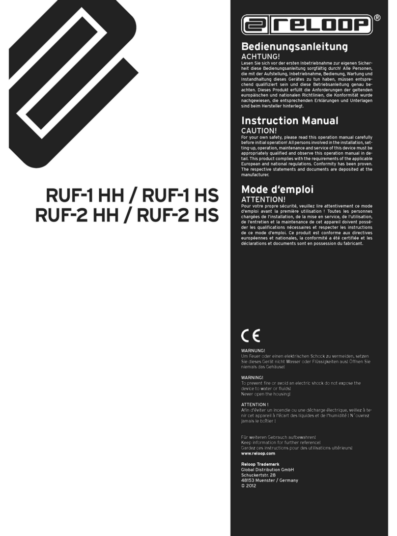 Reloop RUF-1 HH User manual