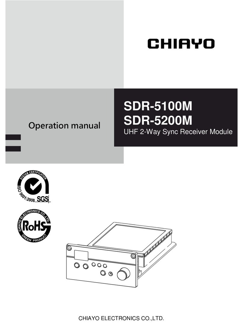 Chiayo SDR-5100M Operation manuals