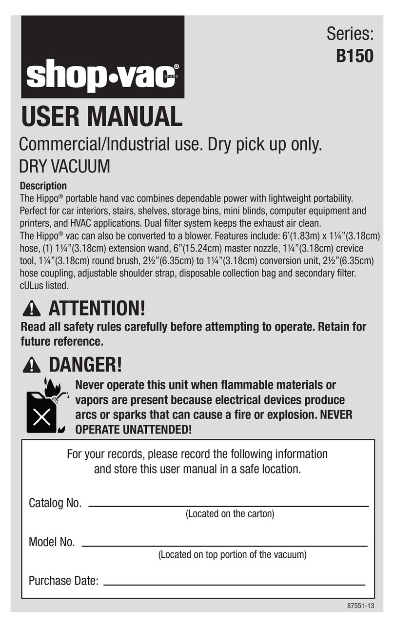 Shop-Vac Series B150 user manual