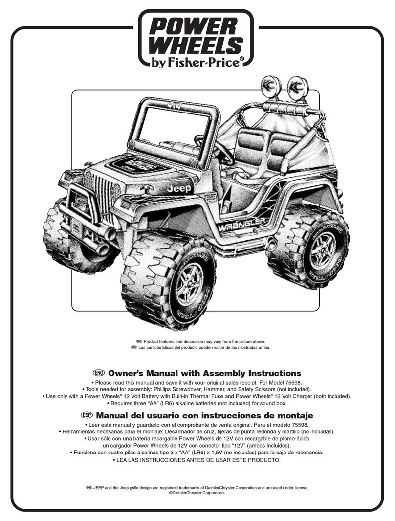 Fisher-Price Power Wheels Jeep Wrangler Owner's manual with assembly instructions Fisher-Price Power Wheels Jeep Wrangler Owner's manual with assembly instructions