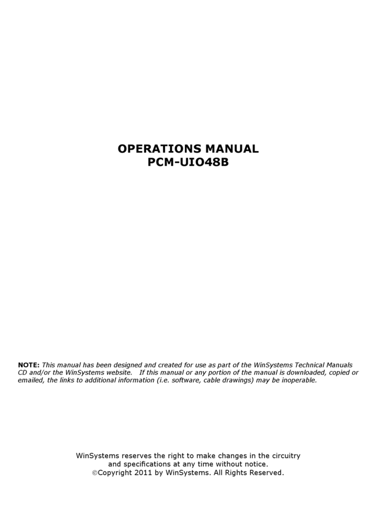 WinSystems PCM-UIO48B User manual