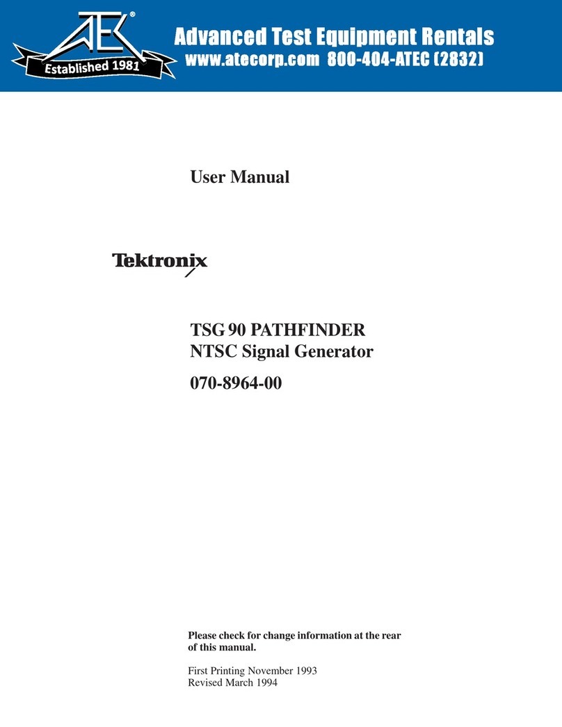 Tektronix TSG 90 PATHFINDER user manual