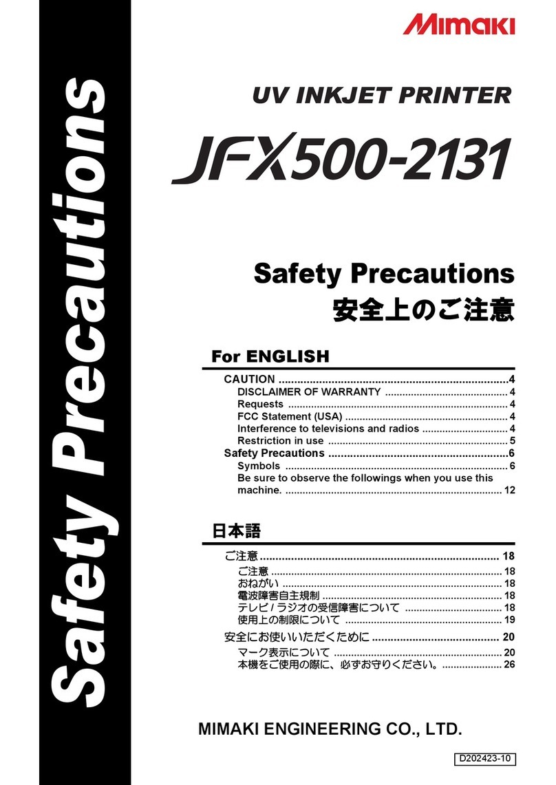 MIMAKI JFX500-2131 Installation instructions