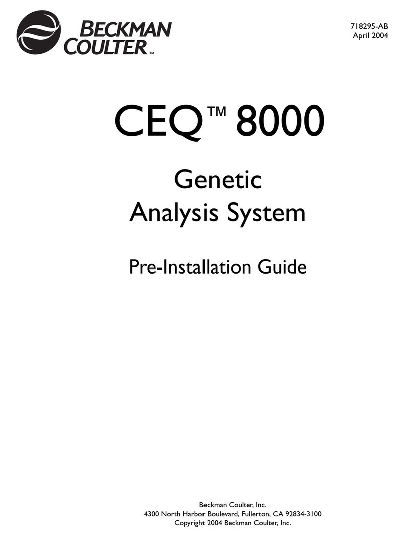 Beckman Coulter CEQ 8000 User manual