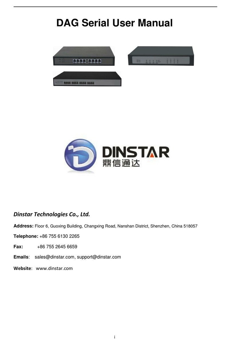 Dinstar DAG1000-4FXS User manual