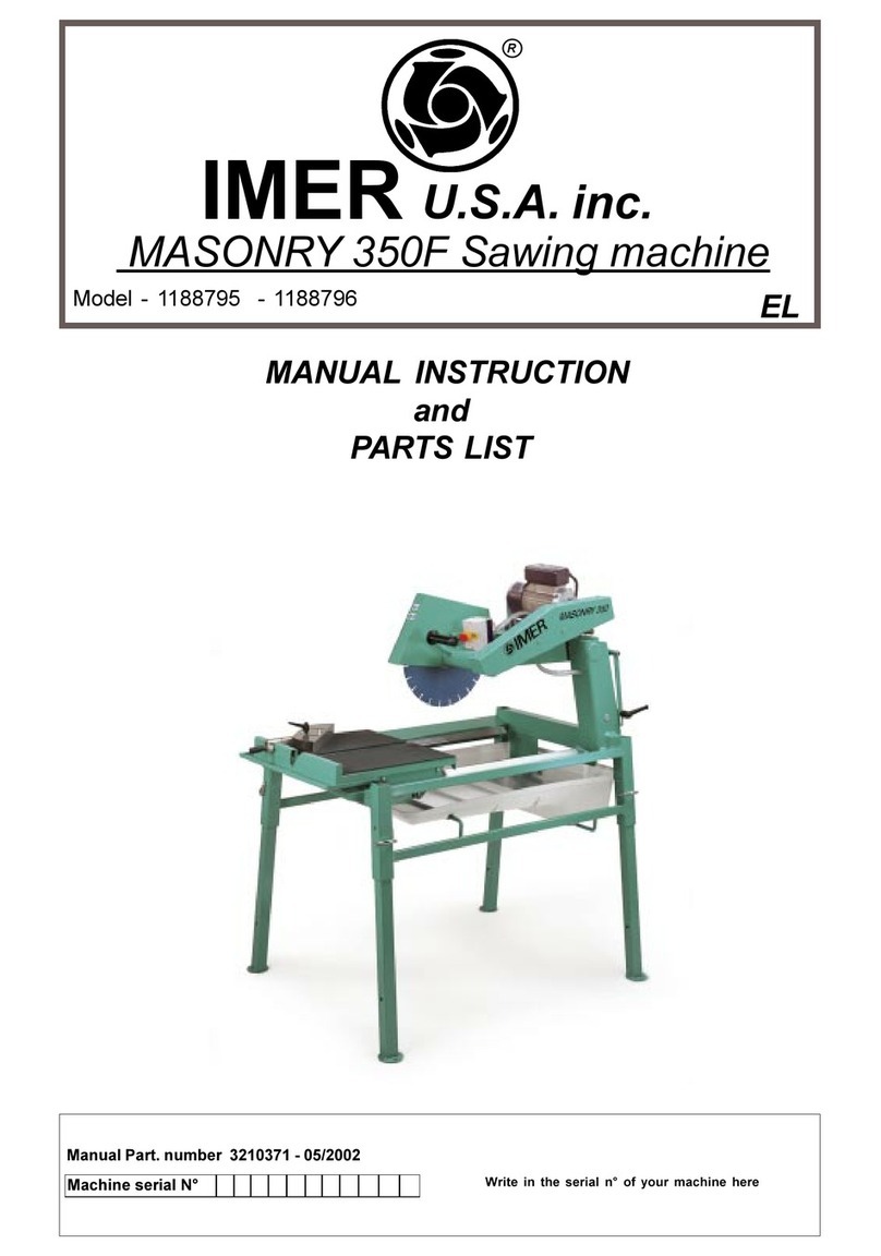 IMER USA MASONRY 350F Manual instruction and parts list