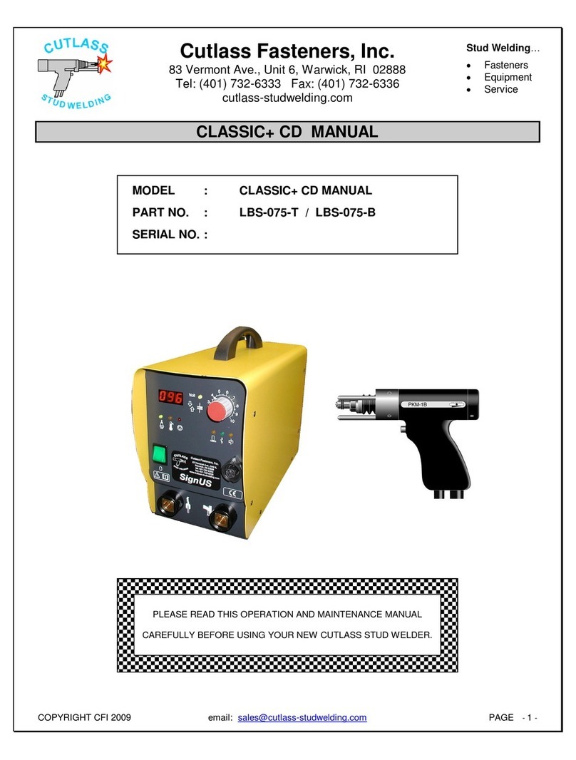 Cutlass Fasteners CLASSIC+CD manual