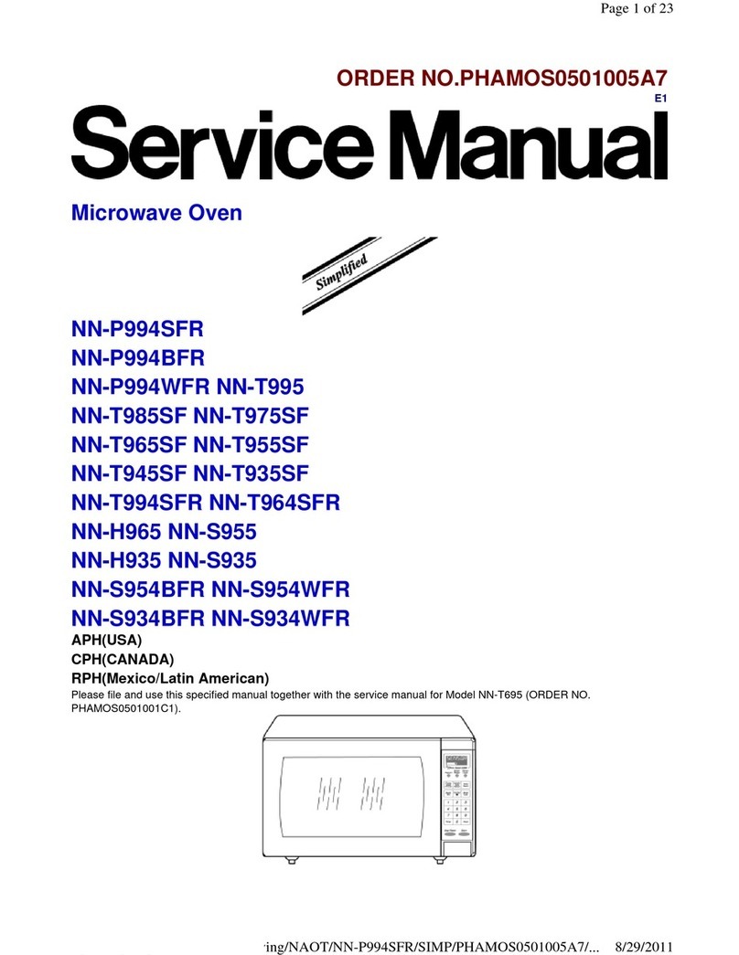 Panasonic NN-P994BFR Service manual