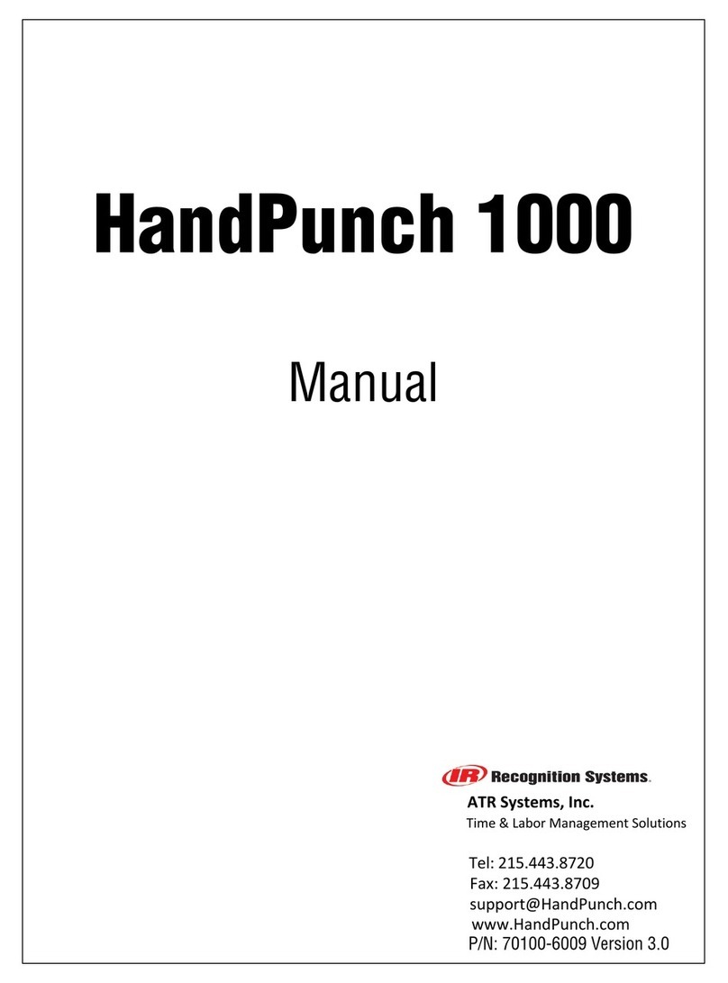 Recognition Systems HandPunch 1000 manual