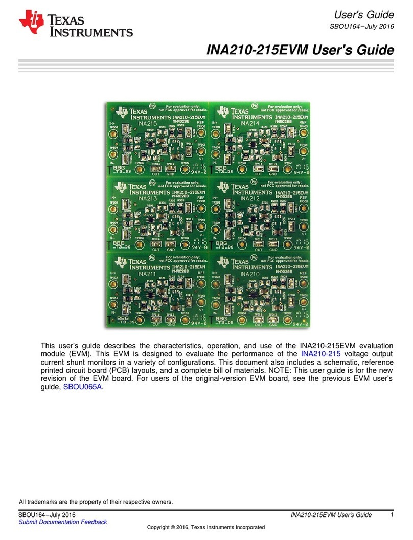 Texas Instruments INA210-215EVM User manual