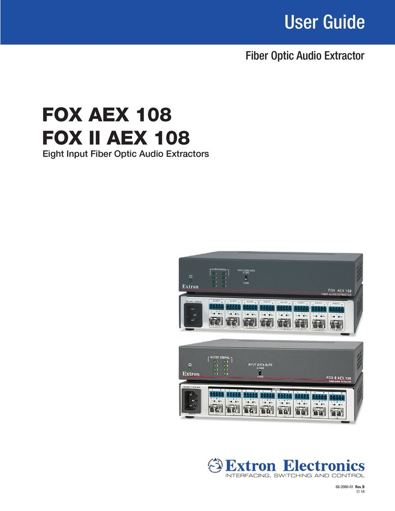 Extron electronics FOX AEX 108 user guide