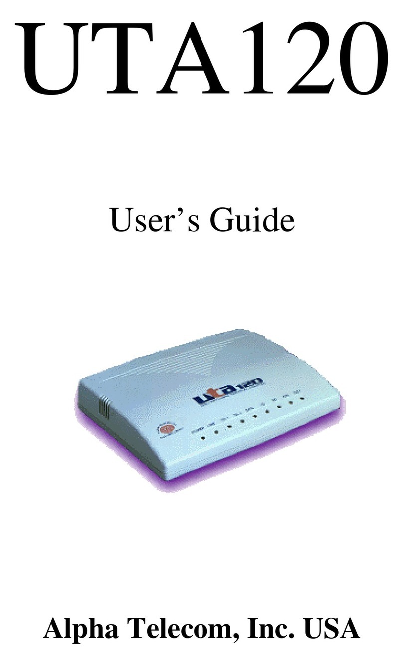 Alpha Telecom UTA120 user guide