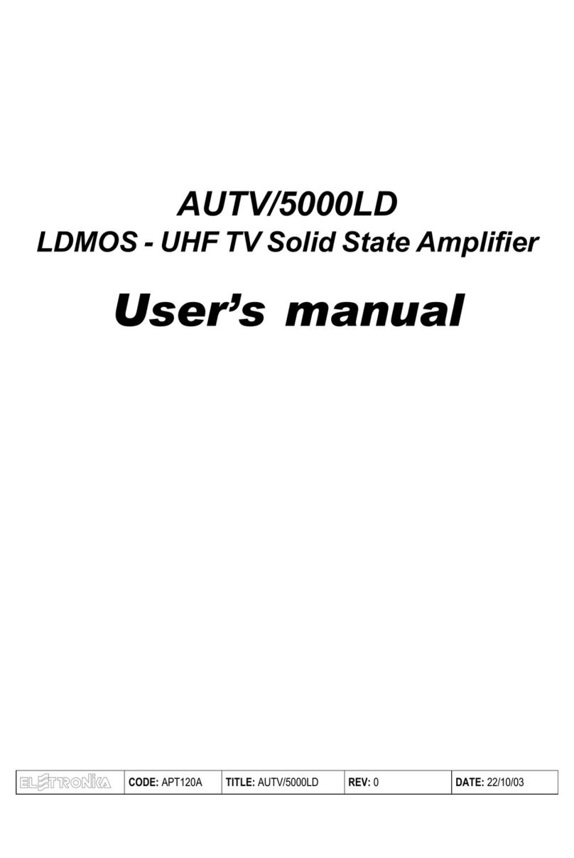 Elettronika AUTV/5000LD User manual